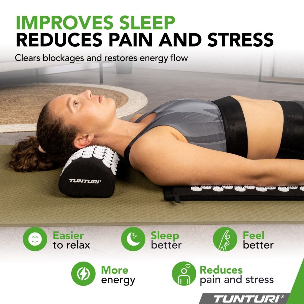 Tunturi Acupressure Mat And Pillow Svart