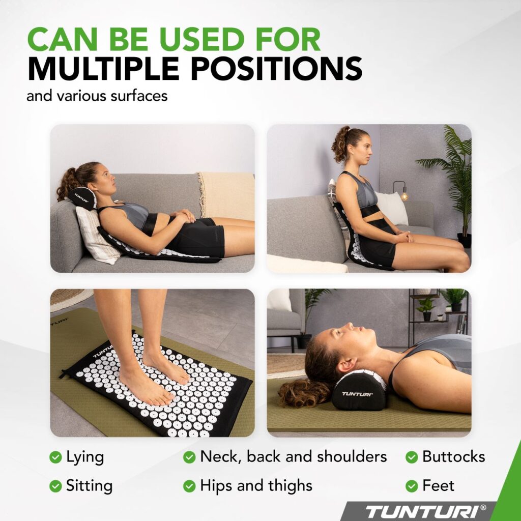 Tunturi Acupressure Mat And Pillow Svart