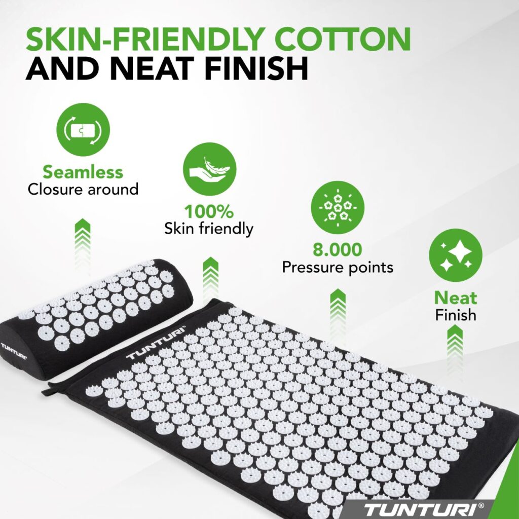Tunturi Acupressure Mat And Pillow Svart