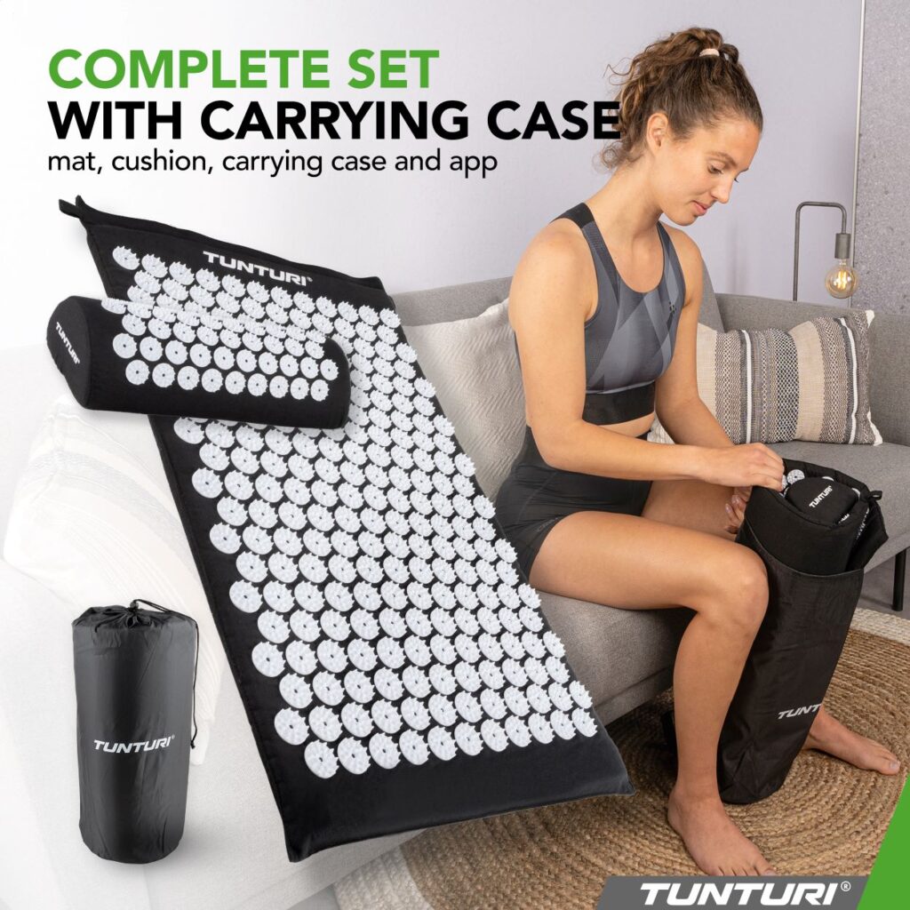 Tunturi Acupressure Mat And Pillow Svart