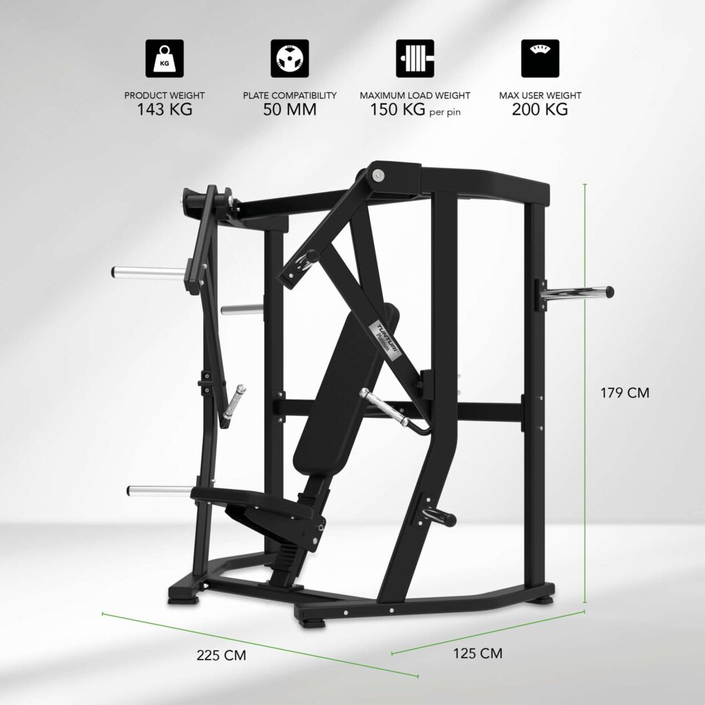 Tunturi Platinum Wide Chest Press Strength Station - Plate Loaded - V-Series