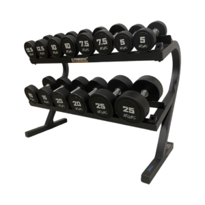 Hantelpaket Premium 5 kg - 25 kg inkl. stativ