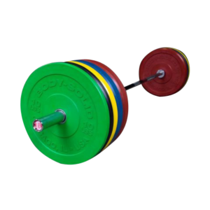 Färgade Chicago Extreme Bumpers skivstångsset 100 kg