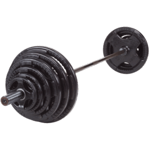 Skivstångsset / 127,5 kg gummivikter