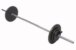 Skivstångsset 118 kg gummi 25 mm