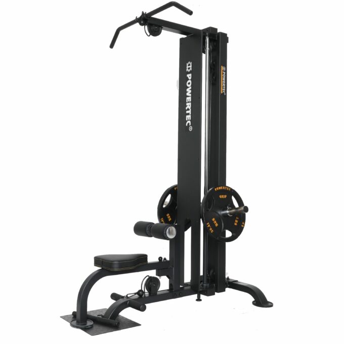 kombinerad latsdrag och sittande rodd från powertec.