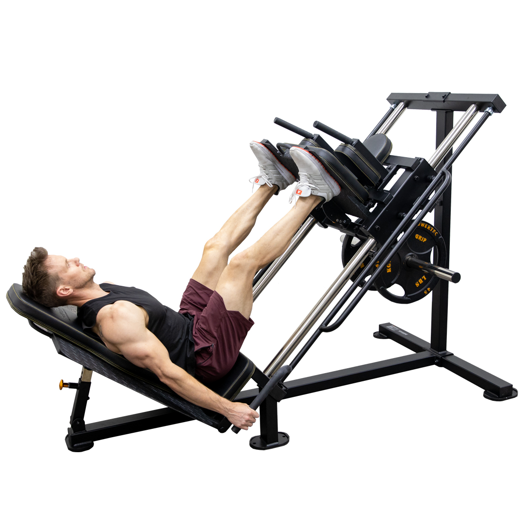Kombinerad benpress och hack lift från Powertec.