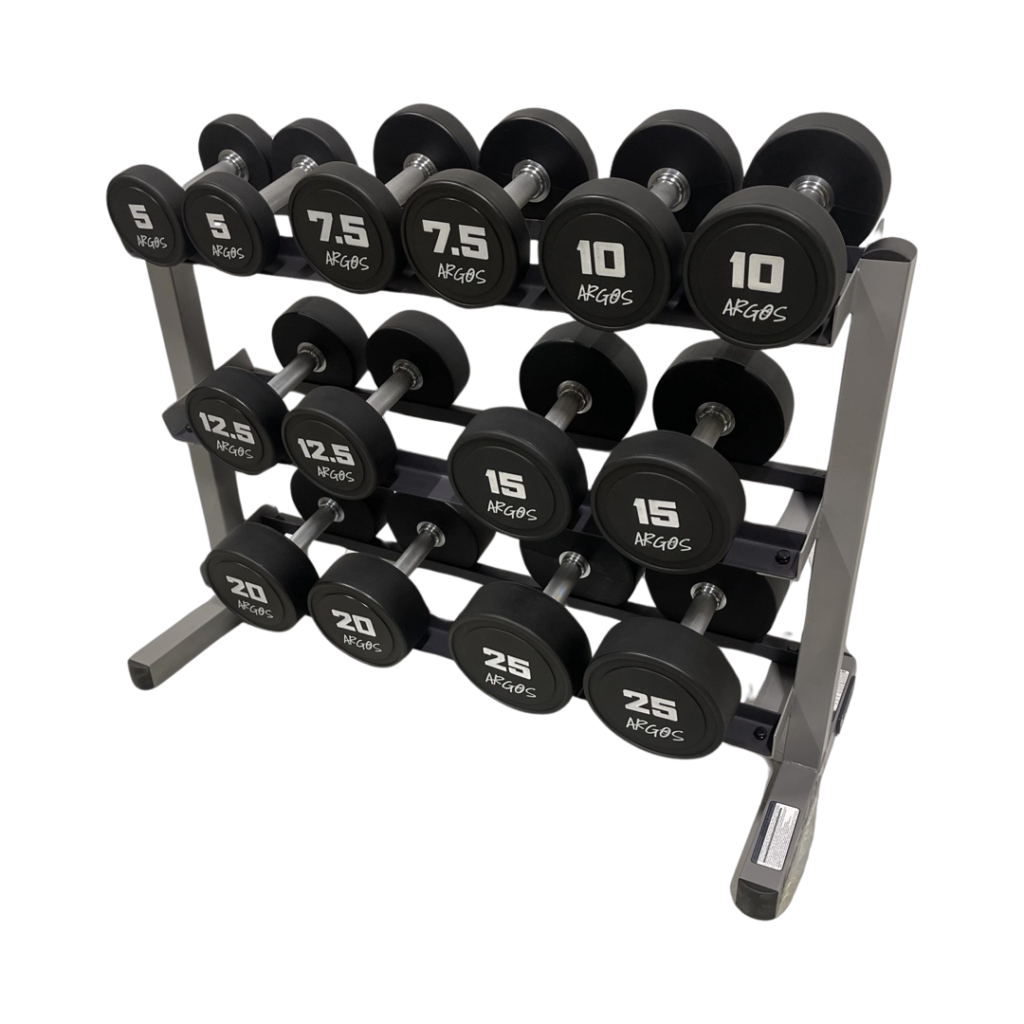 Hantelpaket Premium 5 kg - 25 kg inkl. stativ