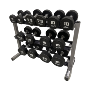 Hantelpaket Premium 5 kg - 25 kg inkl. stativ