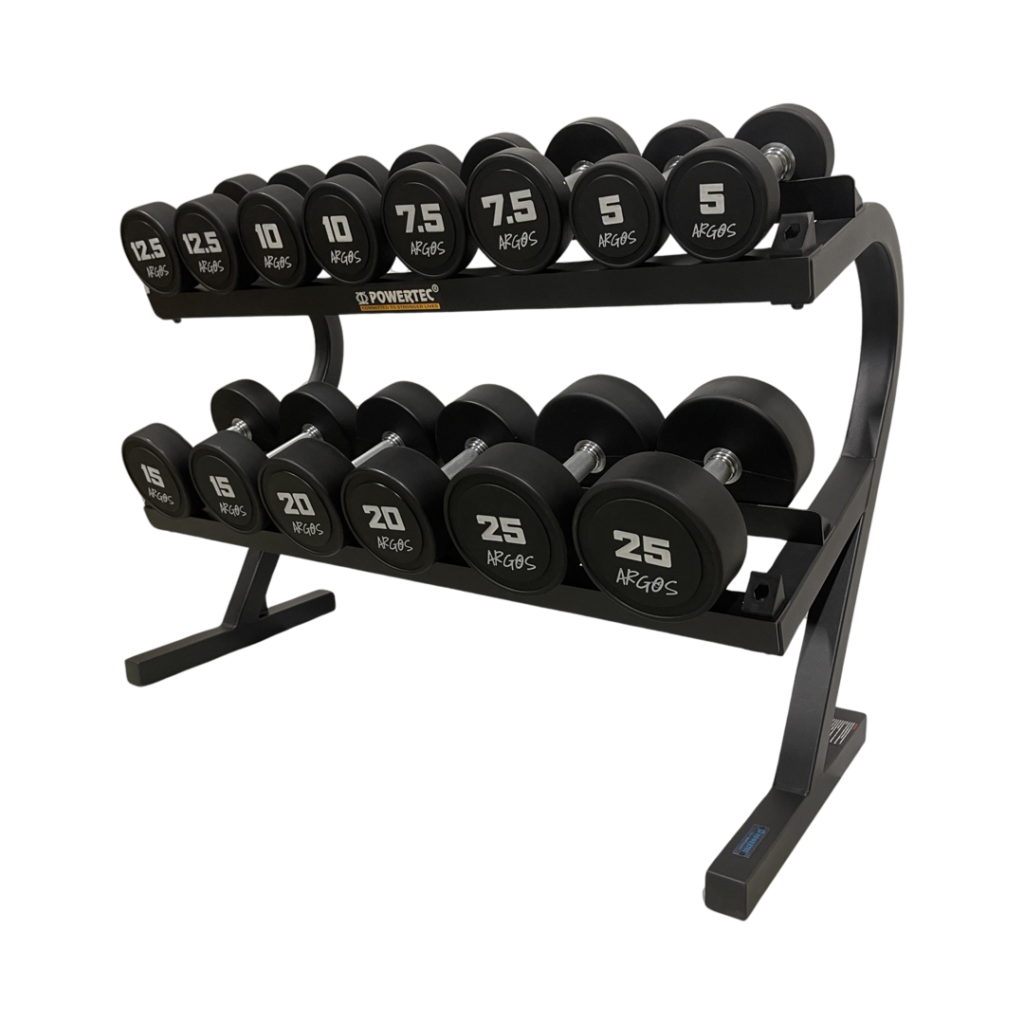 Hantelpaket Premium 5 kg - 25 kg inkl. stativ
