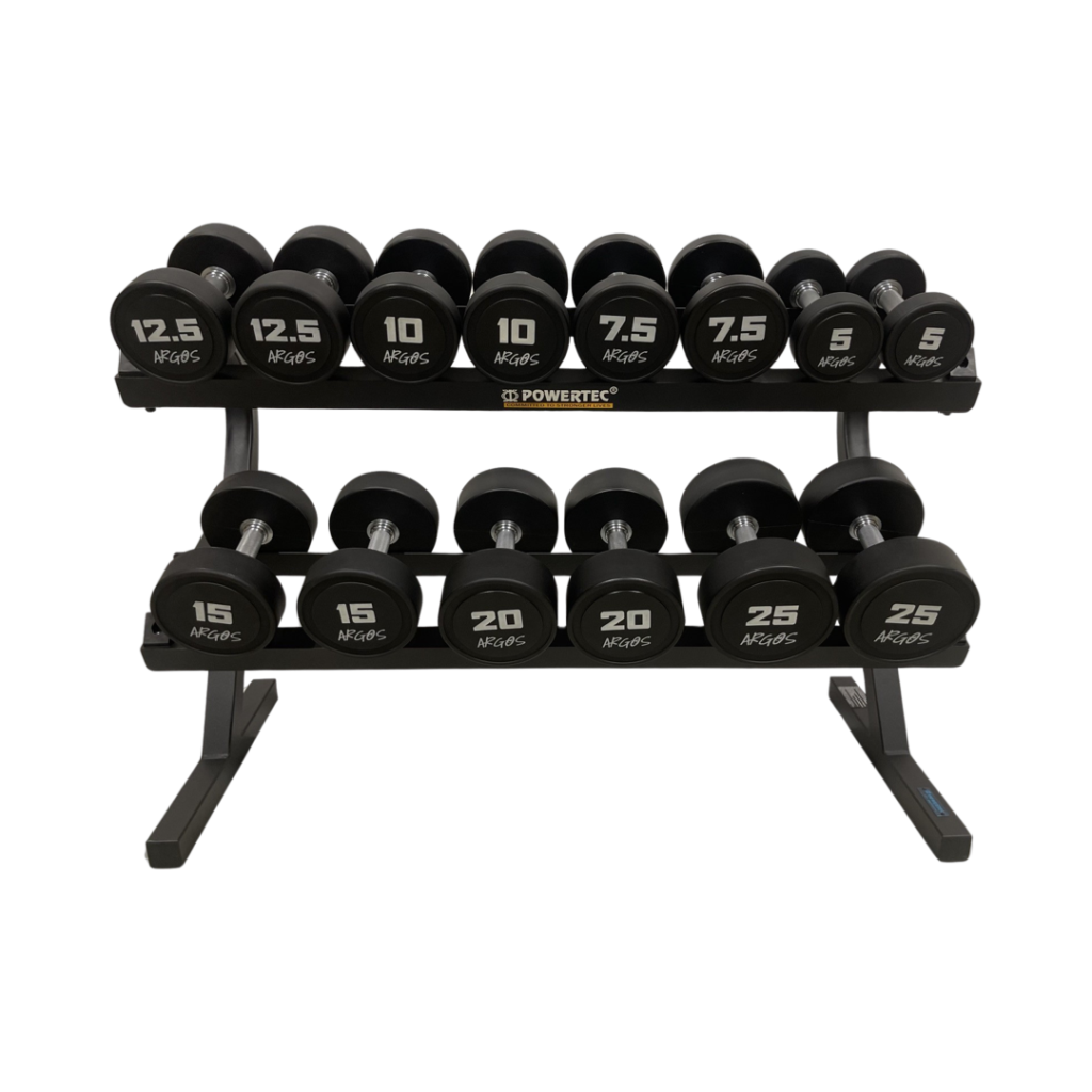Hantelpaket Premium 5 kg - 25 kg inkl. stativ