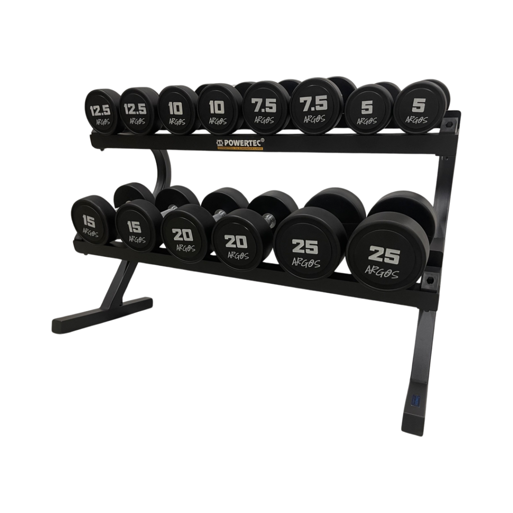 Hantelpaket Premium 5 kg - 25 kg inkl. stativ